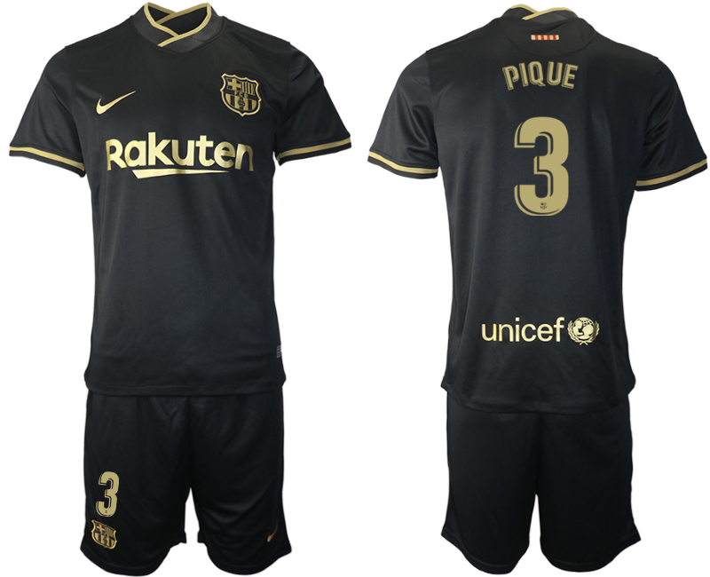 Men 2020-2021 club Barcelona away #3 black Soccer Jerseys